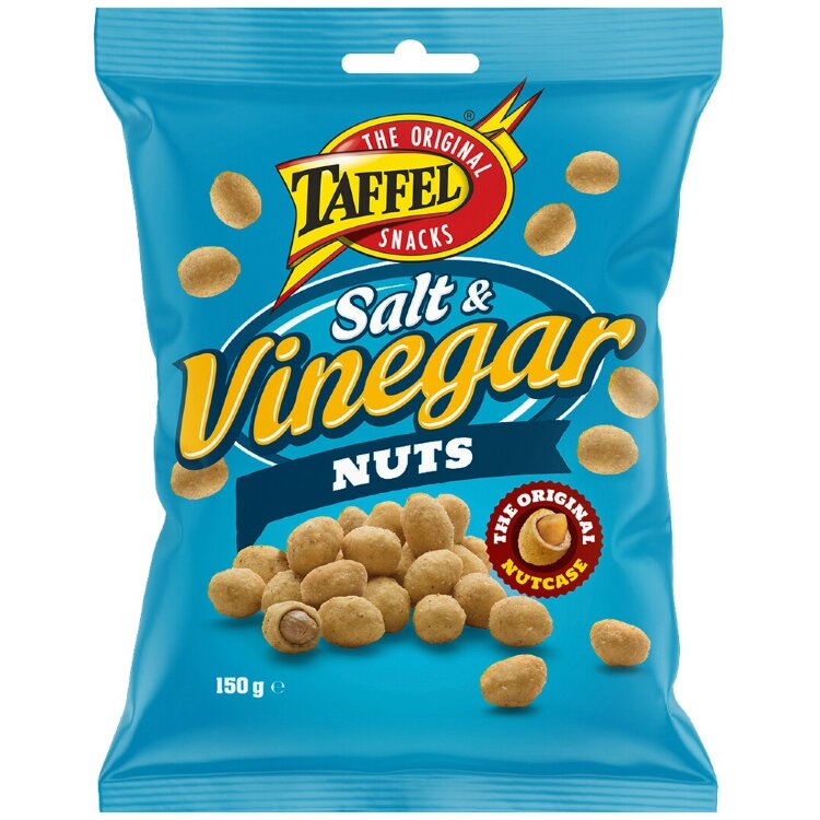 Taffel Salt & Vinegar Nuts coated peanuts 150g