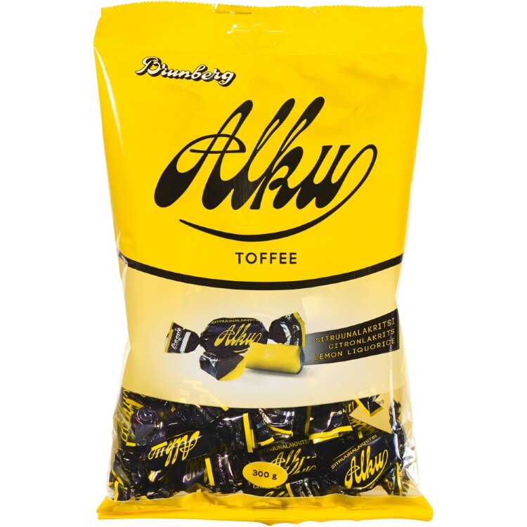 Brunberg Lemon Licorice Alkutoffee Lemonlicoricetoffee Caramel 300g