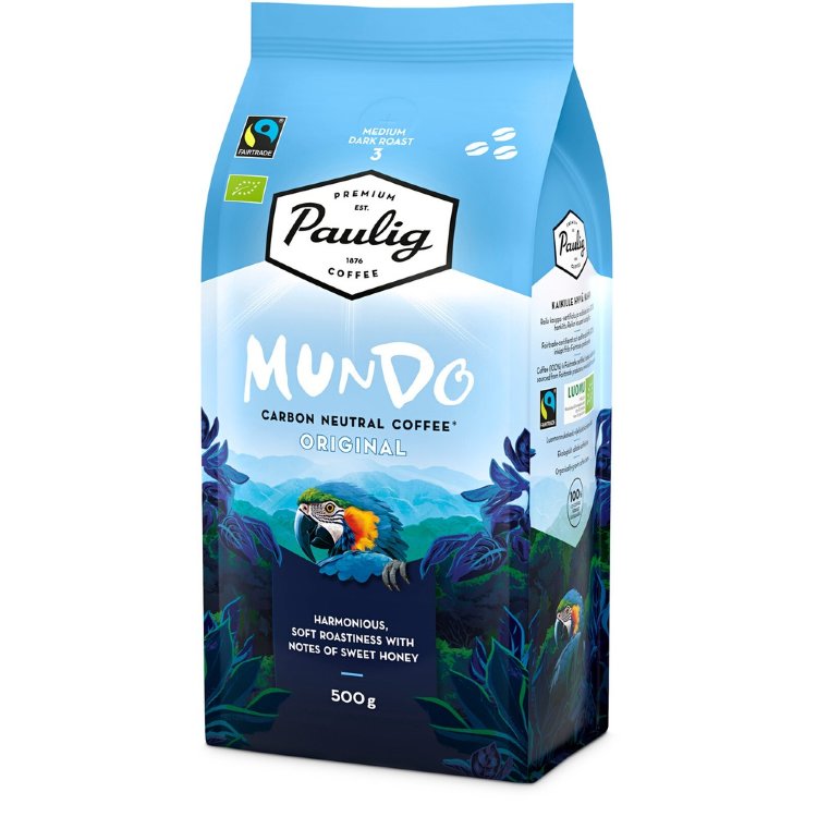 Paulig Mundo Original Organic Coffee Coffee Beans 500g