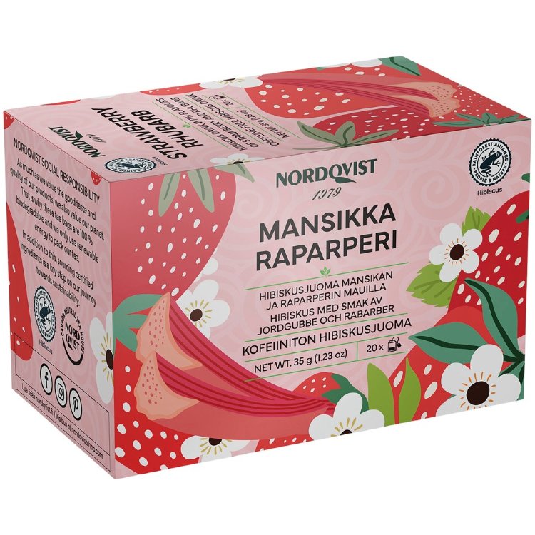 Nordqvist Strawberry-Rhubarb 20 x 1.75 g RFA