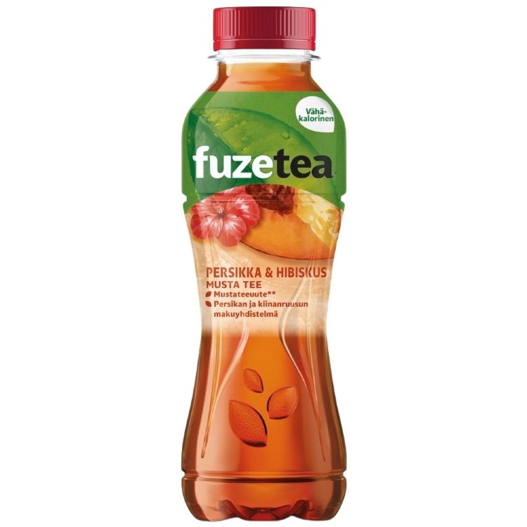 Fuze Tea Peach & Hibiscus Tea Drink Plastic Bottle 0.4 L