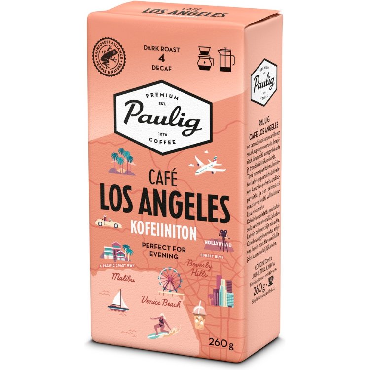Paulig Café Los Angeles Decaffeinated Coffee Filter Grind 260g