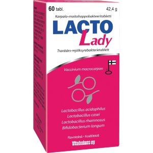 Lacto Lady 60 tablets, Cranberry-Lactic Acid Bacteria Preparation, Vitabalans