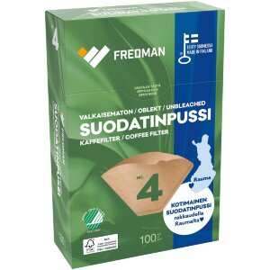 Fredman Filter Bag No 4 Unbleached 100pcs