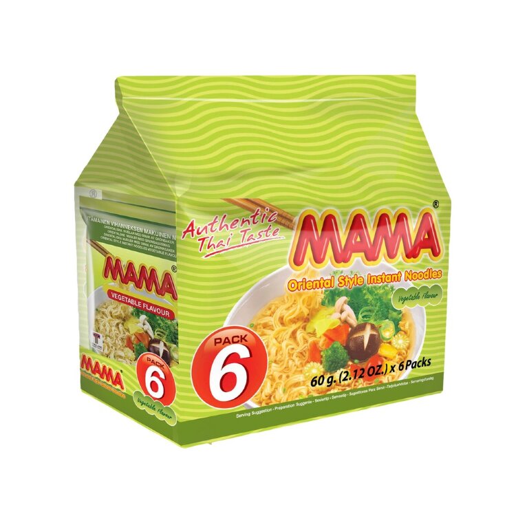 Mama 6-pack Eastern Vegetable Flavored Noodles 6x60g
