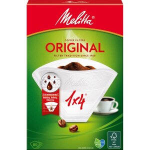 Melitta 1x4/80 White Filter Paper