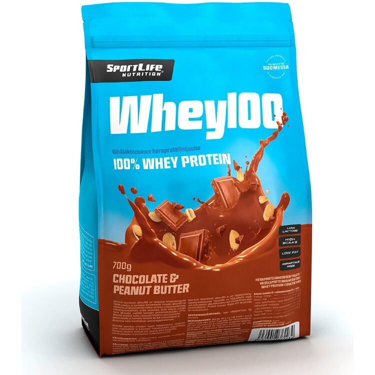 SportLife Nutrition Whey100 700g Chocolate-Peanut Whey Protein Powder