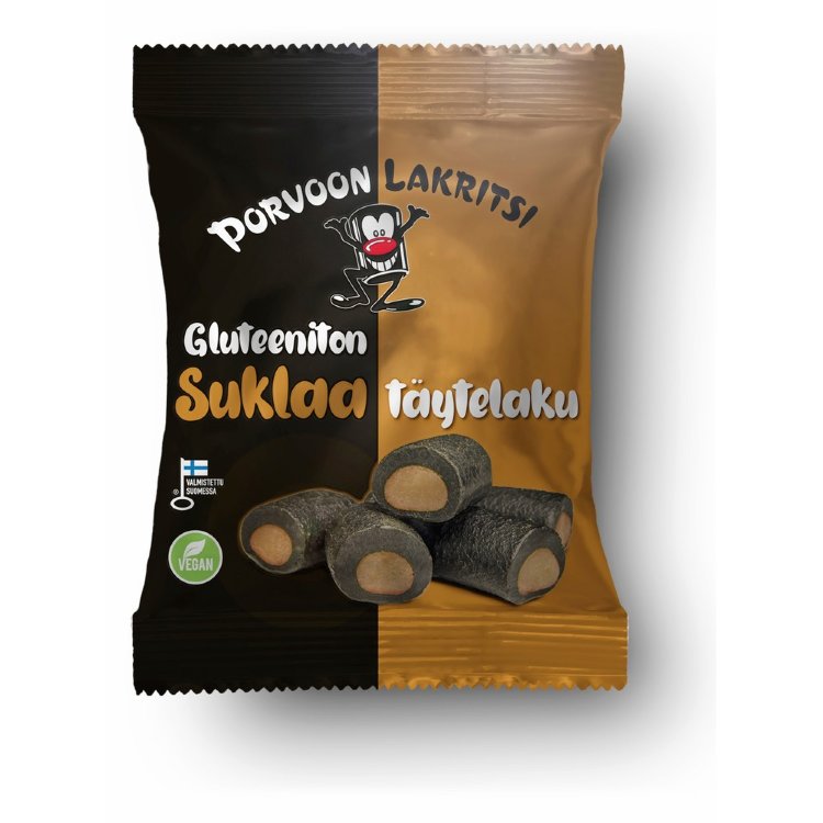Porvoon Lakritsi Gluten-Free Filled Licorice Chocolate150g Chocolate-Flavored Filled Licorice