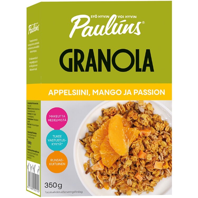 Paulán's Orange, Mango And Passion Fruit Granola 350g
