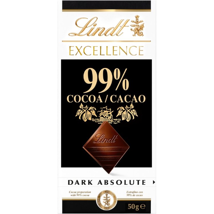 Lindt EXCELLENCE Processed Cocoa Block 99% 50g