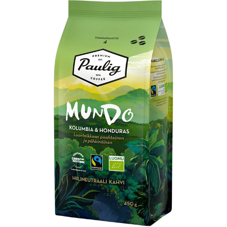 Paulig Mundo Colombia & Honduras Organic Coffee Coffee Beans 450g