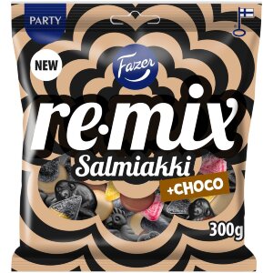 Fazer Remix Salmiakki +choco Candy Bag 300g