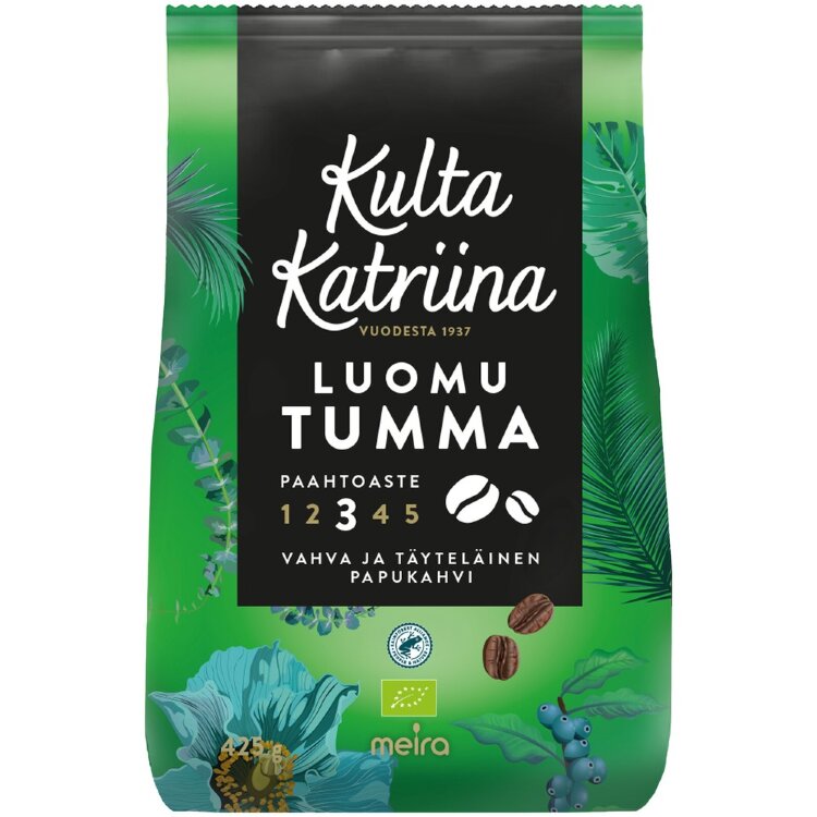 Kulta Katriina Organic Dark Roast Coffee Beans RAC 425g