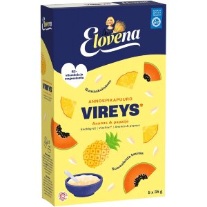 Elovena 175g Vitality Pineapple & Papaya Instant Porridge