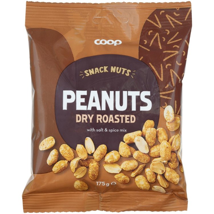 Coop Dry Roasted Peanuts 175 g