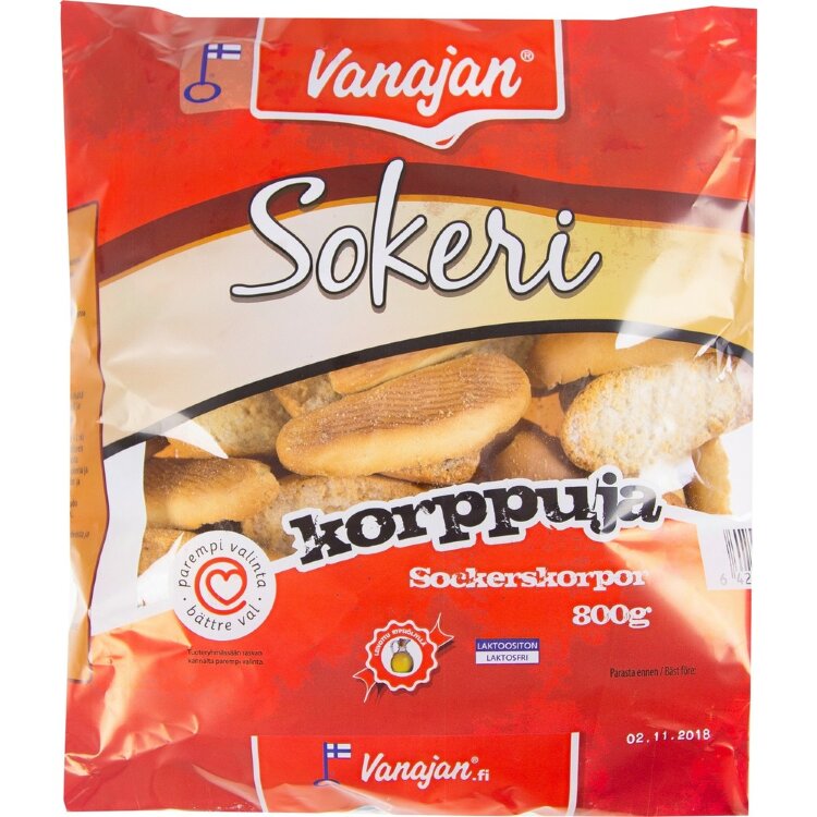 Vanajan Sugar Crispbread 800g
