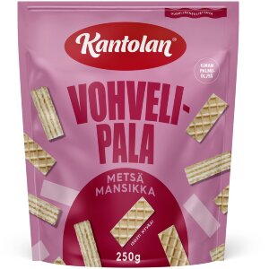 Kantolan Waffle Piece Wild Strawberry 250g