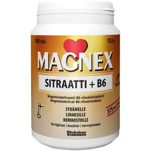 Magnex Citrate + Vitamin B6 100 Tablets