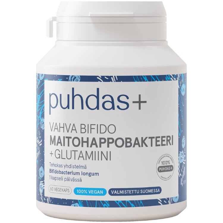 Puhdas+ Strong Bifido Lactic Acid Bacteria + Glutamine 60 Vegecaps