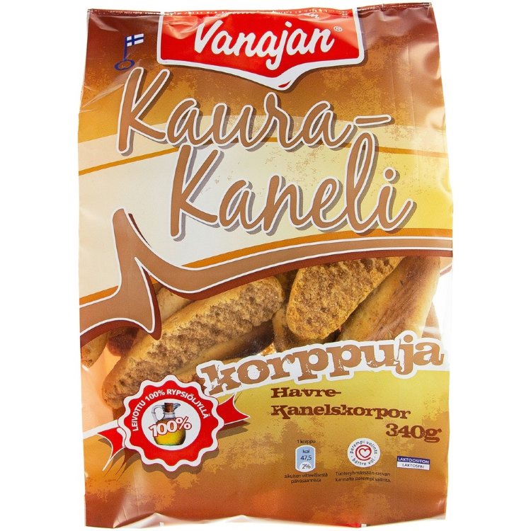 Vanajan Oat-Cinnamon Crispbread 340g