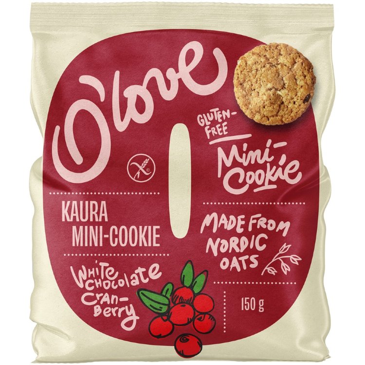 Porokylä O'love White Chocolate-Cranberry Cookie 150 g Gluten-Free