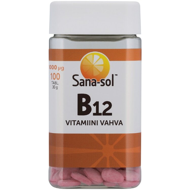 Sana-sol B12 Vitamin 1000µg Strong Vitamin Tablet Supplement 100tabs