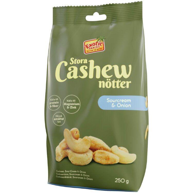 Exotic Snacks Cashew S/O Sour Cream & Onion 250g